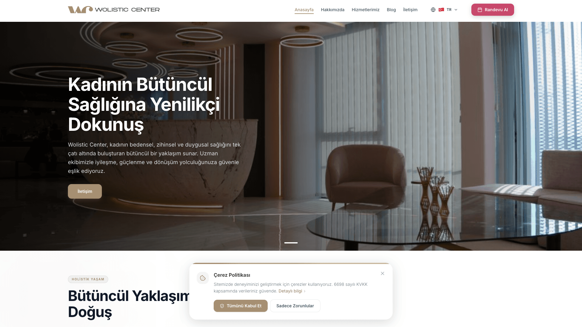 Wolistic Center — Bütüncül kadın sağlığı kliniği — yönetim + dijital deneyim